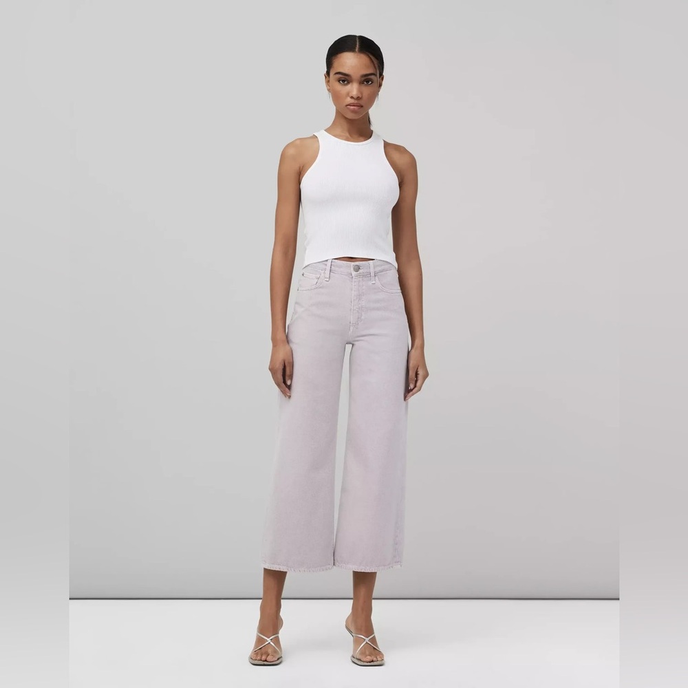 RAG & BONE Andi High Rise Ankle Wide Leg Jeans Lavender Size 27